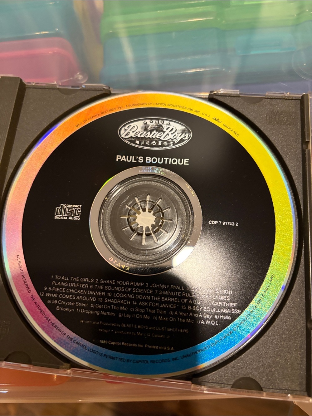 Beastie Boys "Paul's Boutique" CD - Black with Rainbow Edge